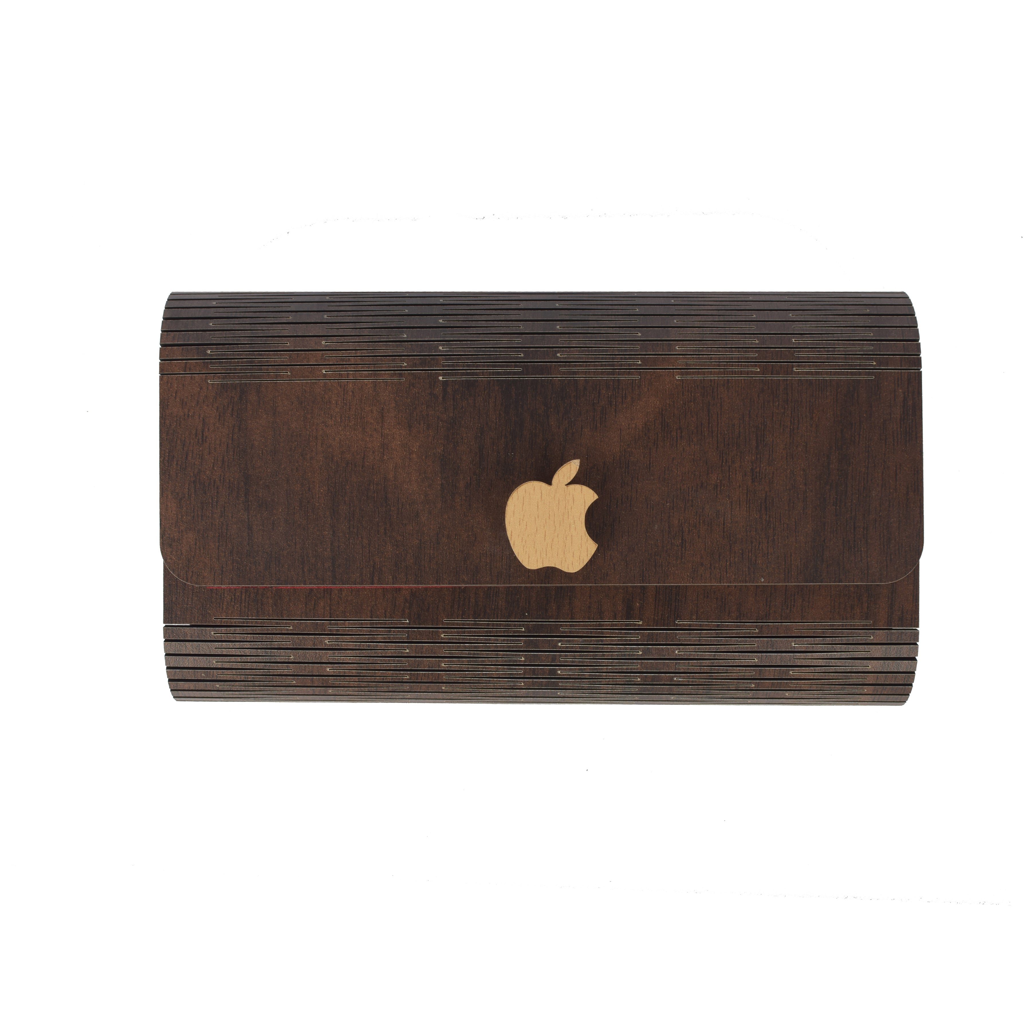 Women's Round Shape Decorative Lesser Cutting Wooden Purse