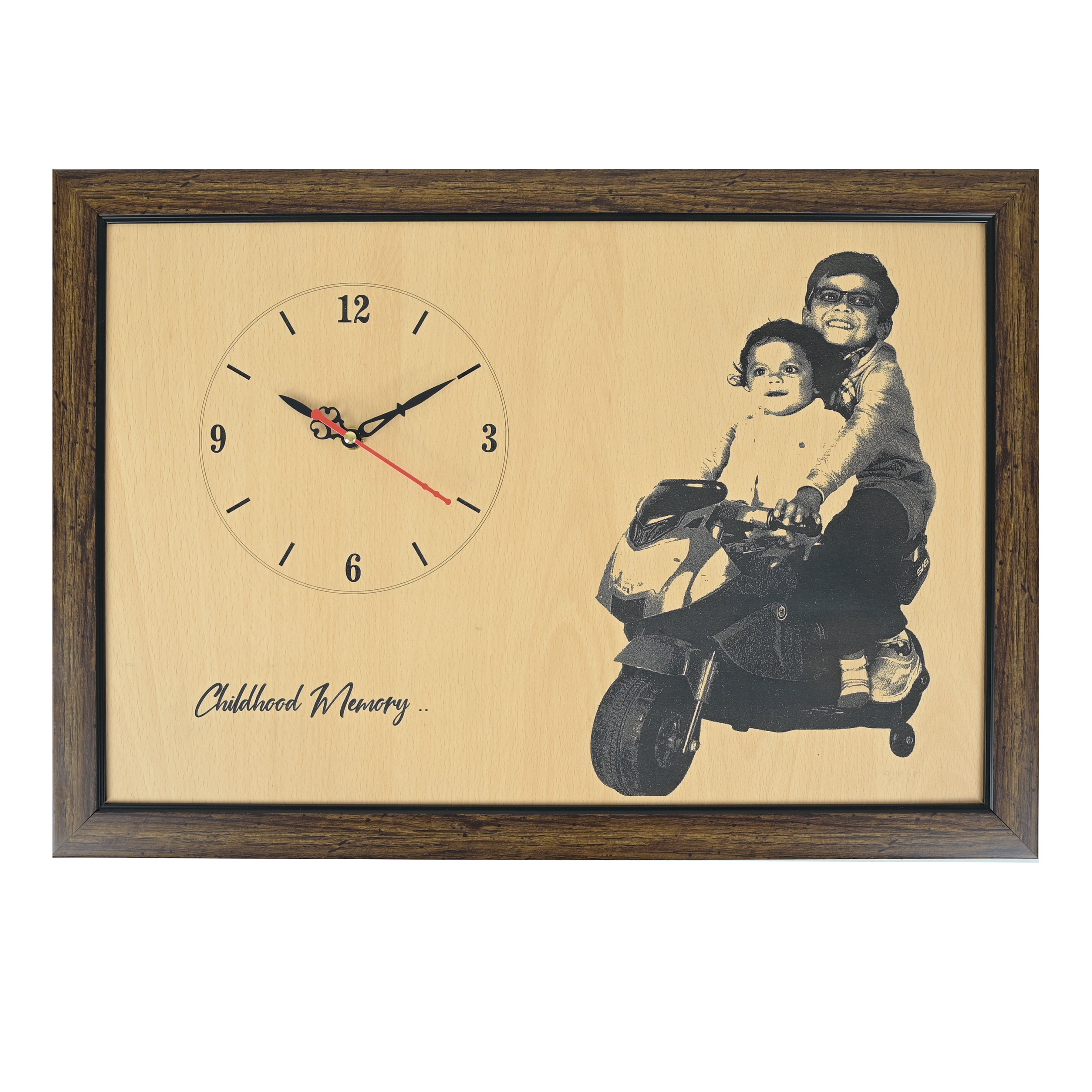 Wooden Watch With Photo Frame  ( Custmise Photo Frame ) 35cm x 51cm