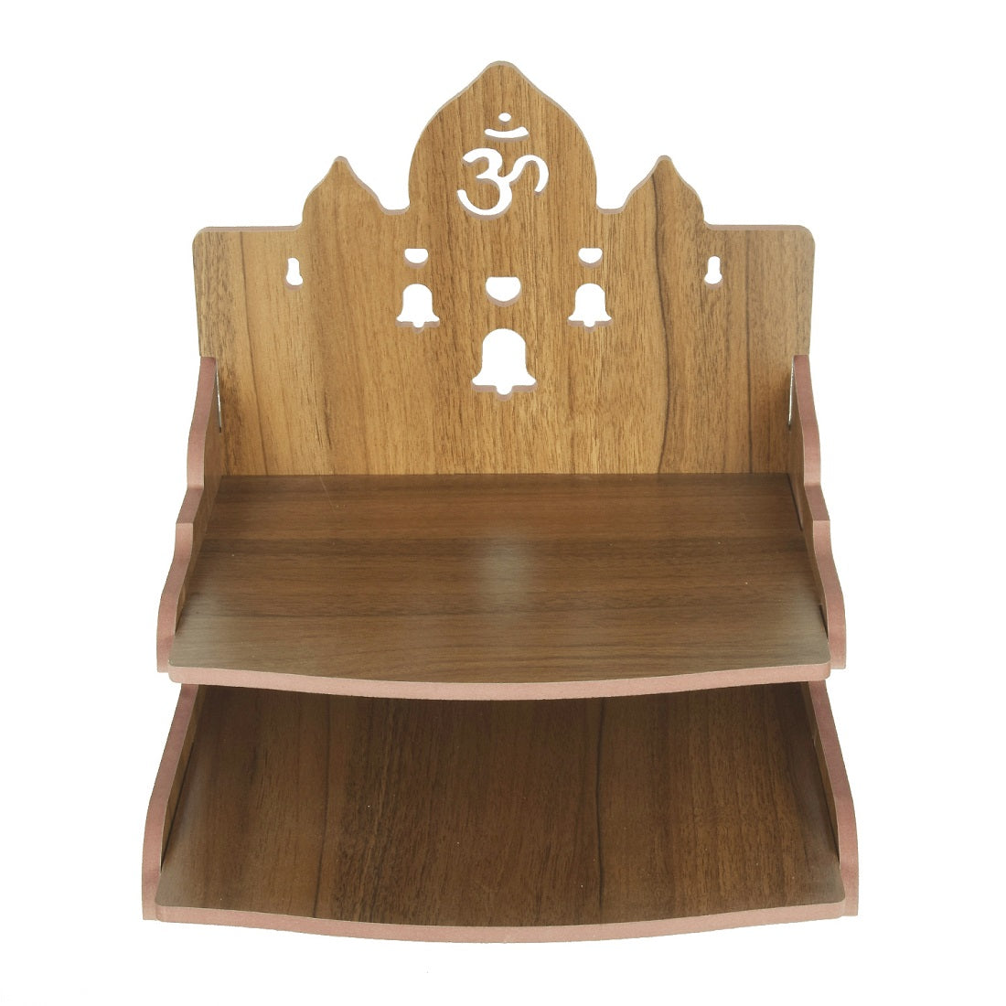 Home Temple with Double Shelf for Storage and God Idols Decoration for Living Room