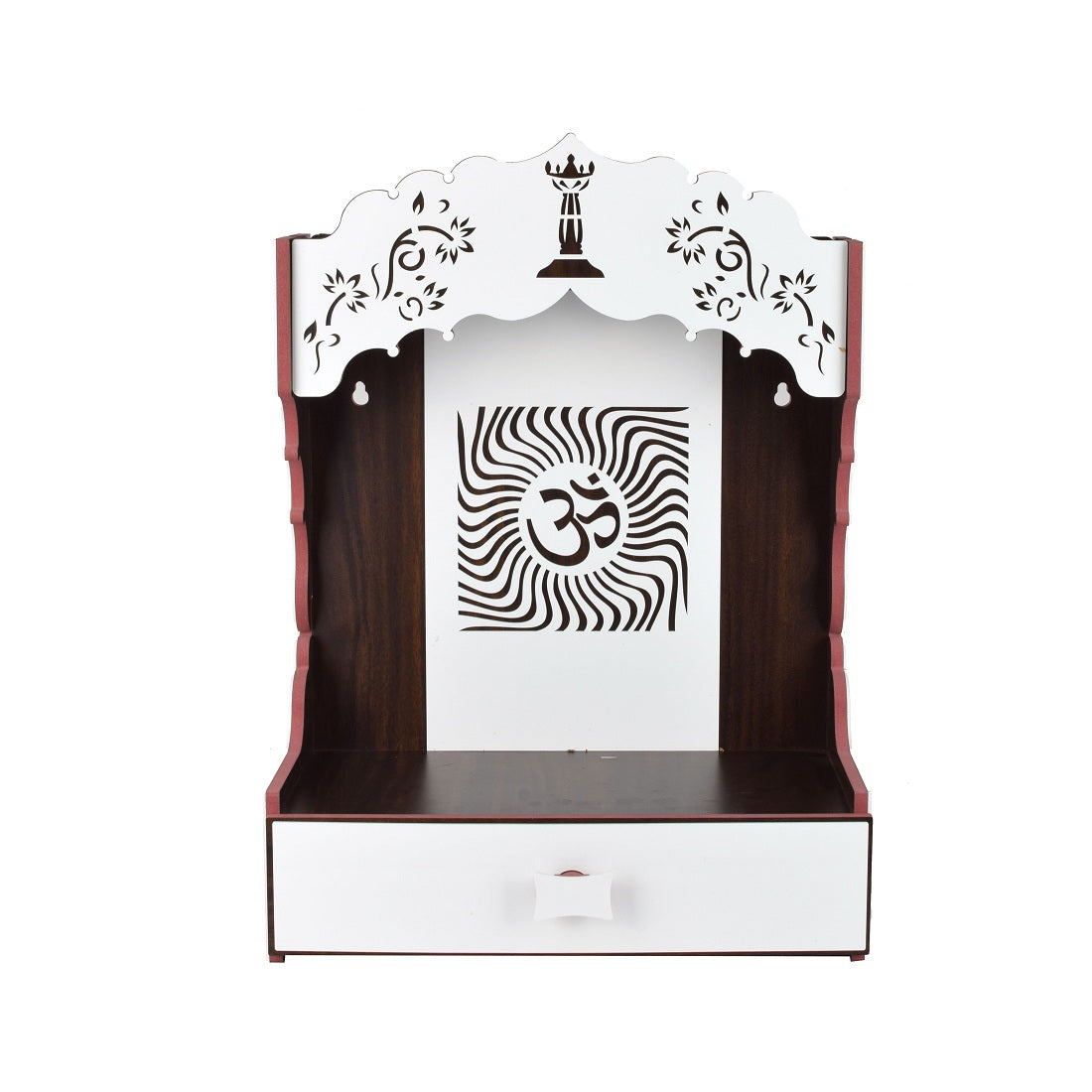 Wooden Om Acrylic Design LED Temple (18Cm x 13cm x 7Cm)