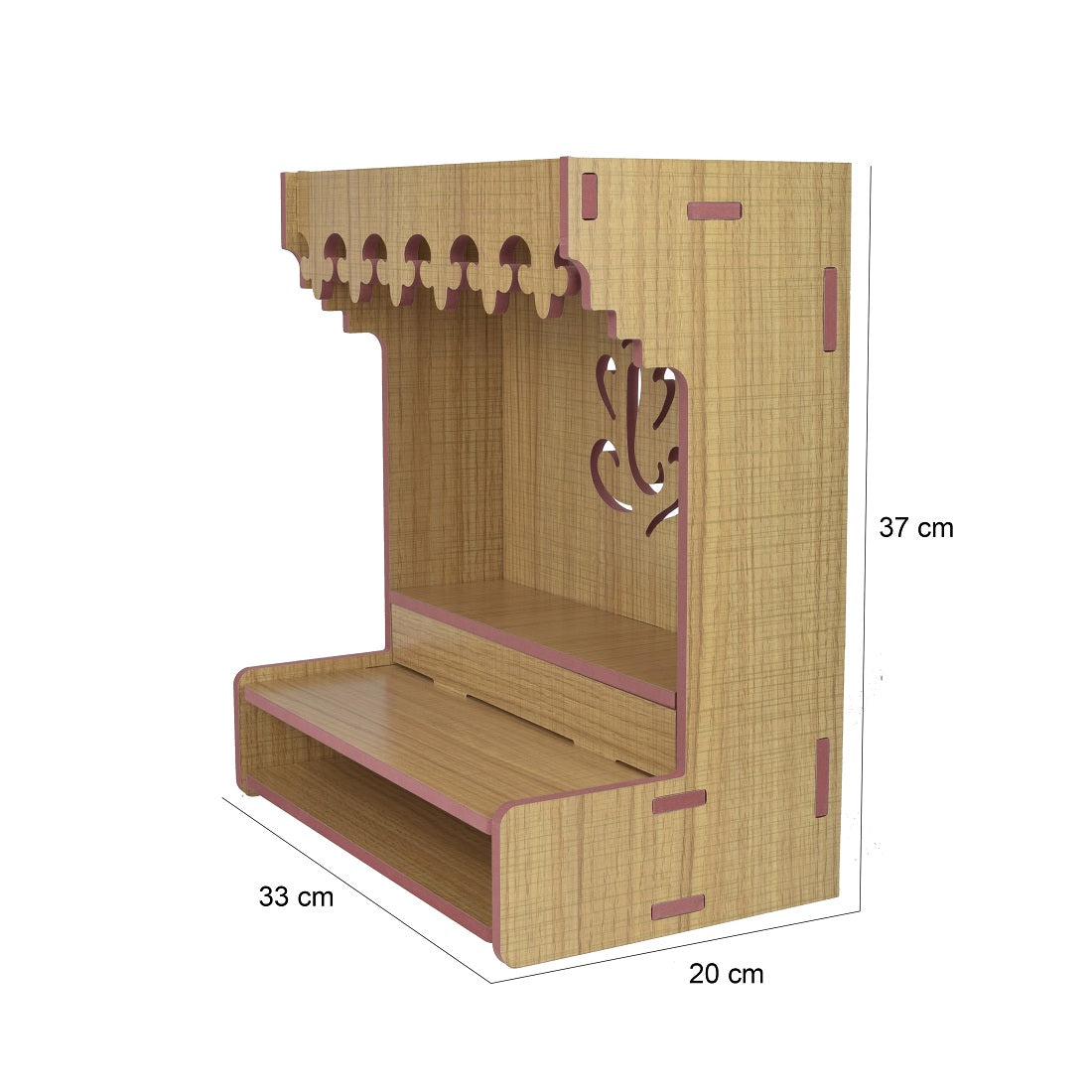 Beautiful Wooden Pooja Stand For Home, Temple For Home And Office/ Puja Mandir For Home And Office Wall With Led Light