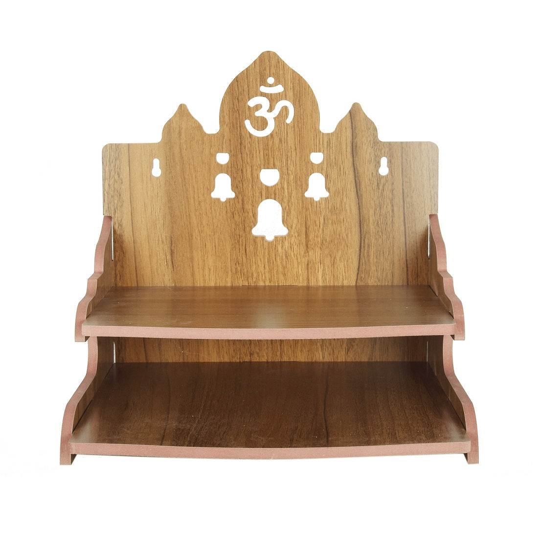 Home Temple with Double Shelf for Storage and God Idols Decoration for Living Room