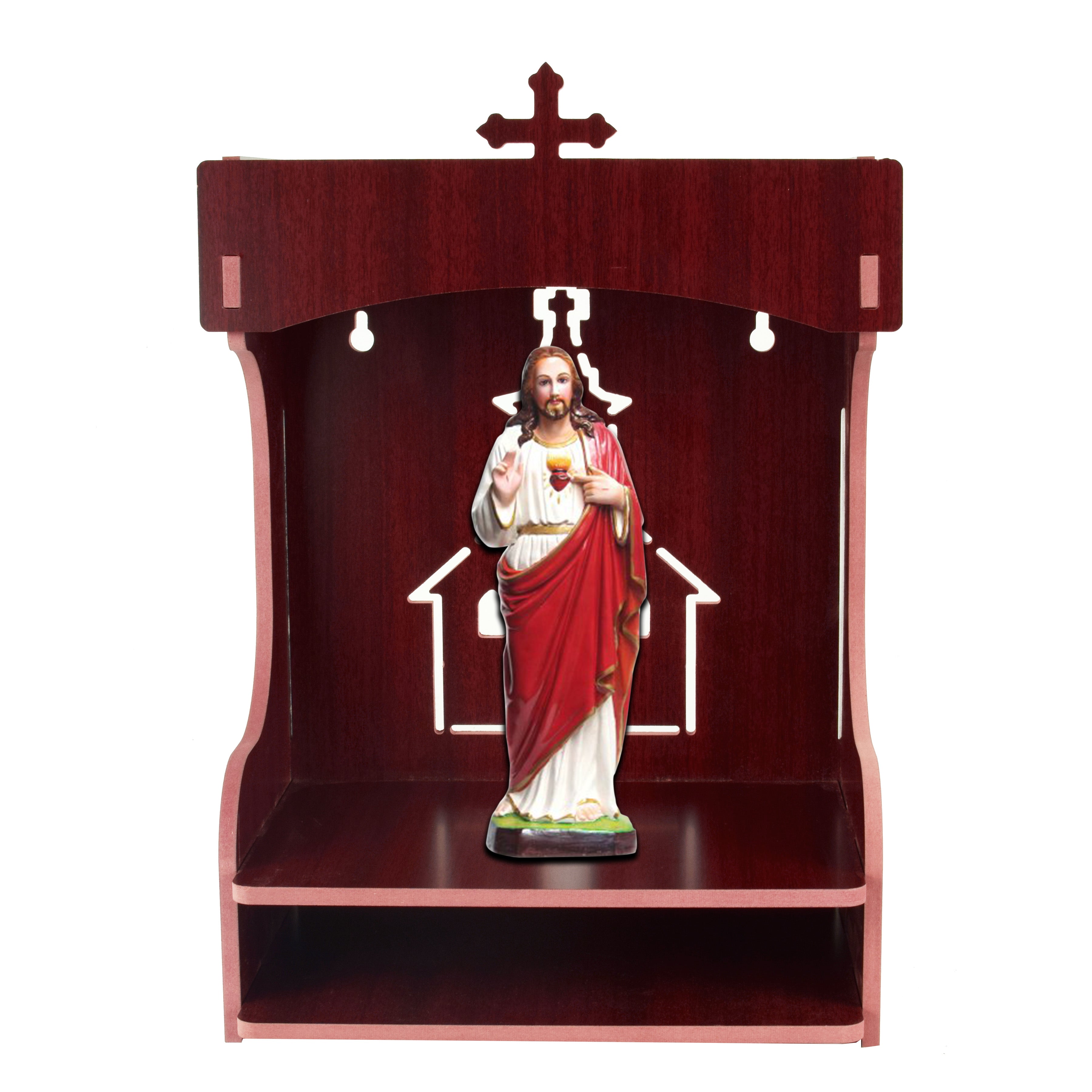 Christian Wooden Wall Hanging Temple for Home and Shop,Office and Home showpiece Temple