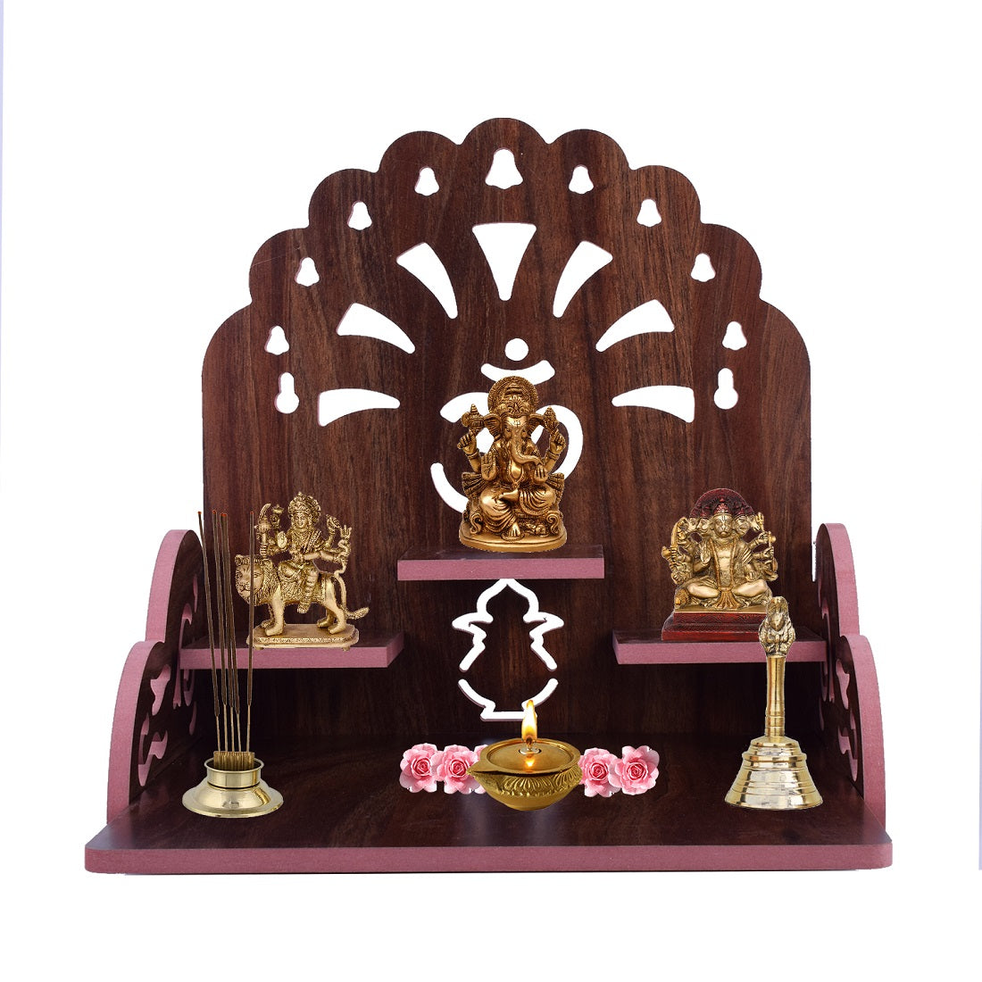 Home Decor Beautiful Wooden Temple, Wall Hanging and Table Top Home Temple