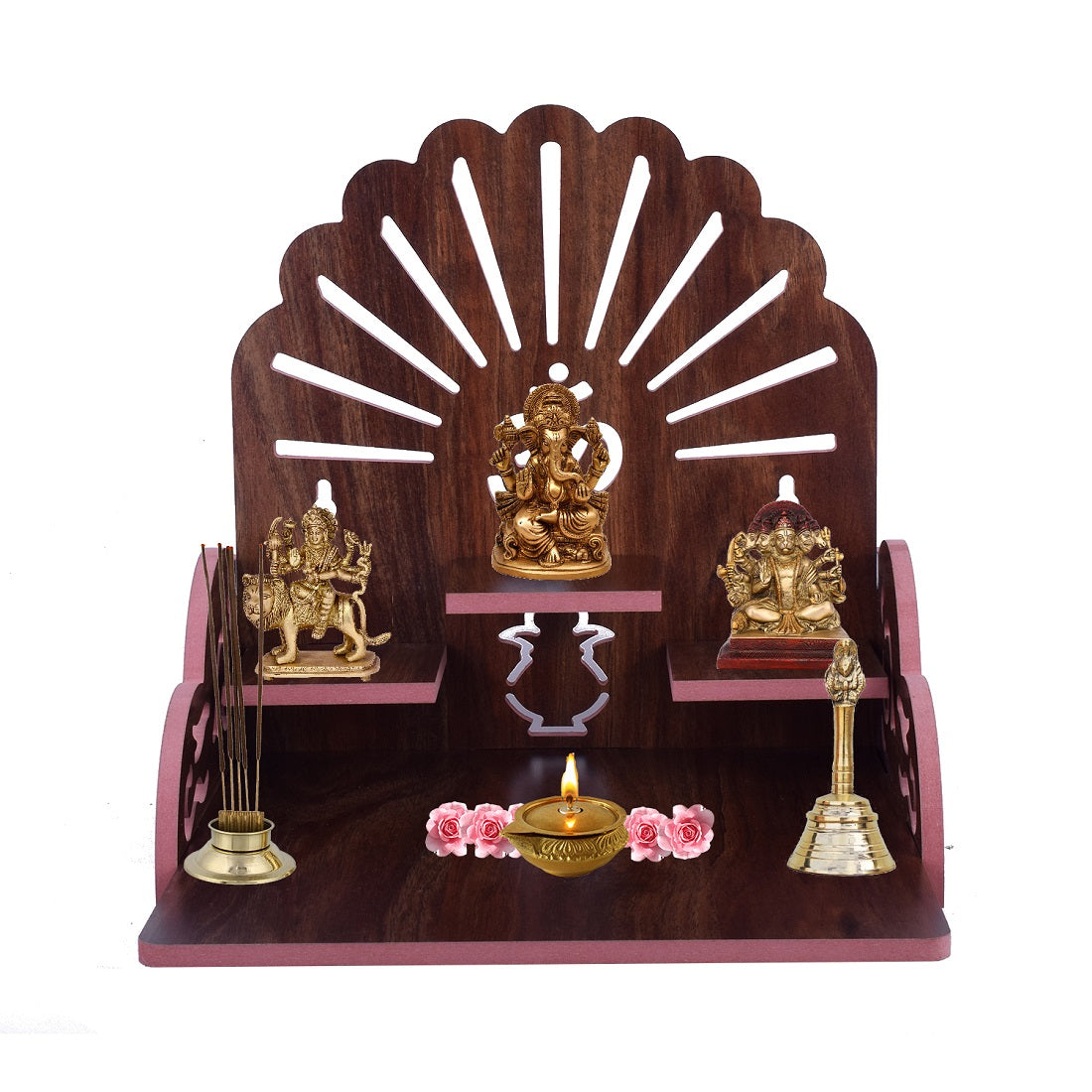 Wooden temple for Home Wall Mounted