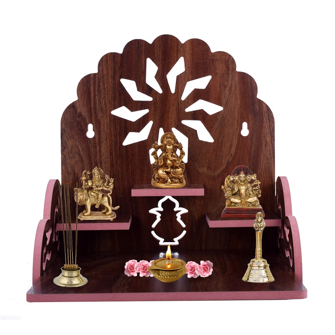 Wooden Ganesha Design Small Temple