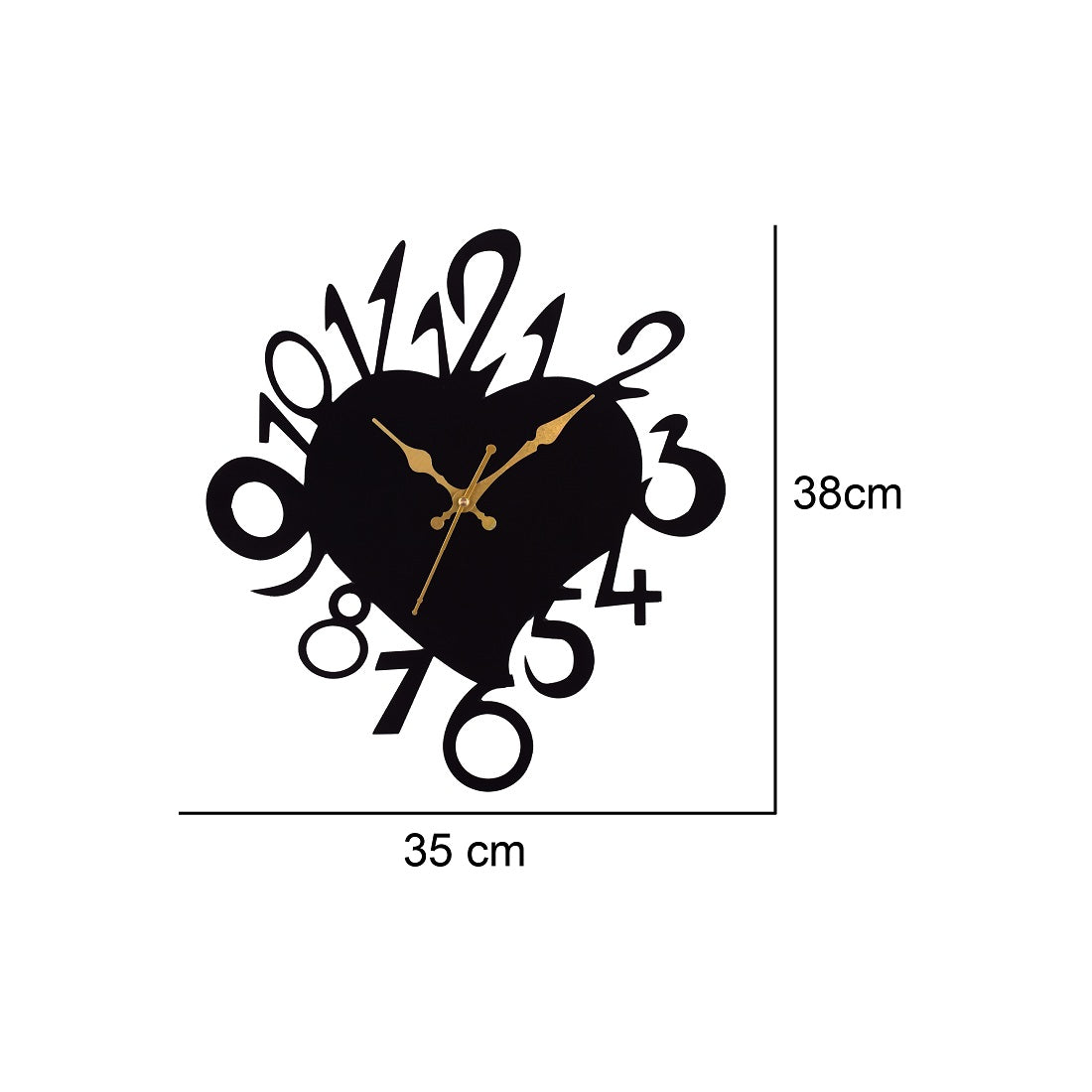 Metal Wall Clock for Living Room, Bedroom, Office, Kitchen, Home and Hall