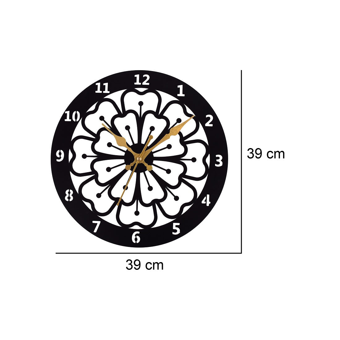 Metal Wall Clock for Living Room, Bedroom, Office, Kitchen, Home and Hall