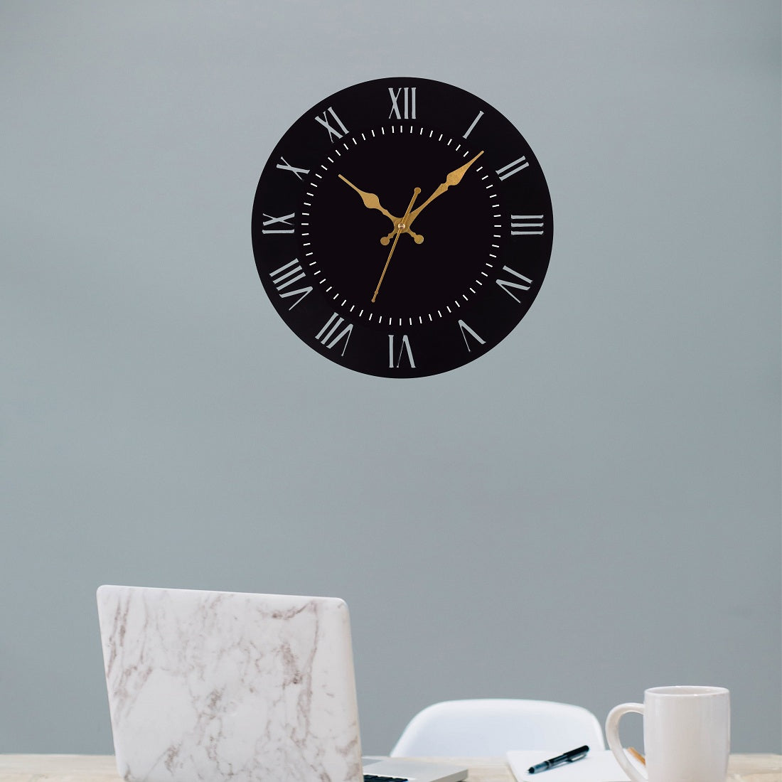 Metal Wall Clock for Living Room, Bedroom, Office, Kitchen, Home and Hall