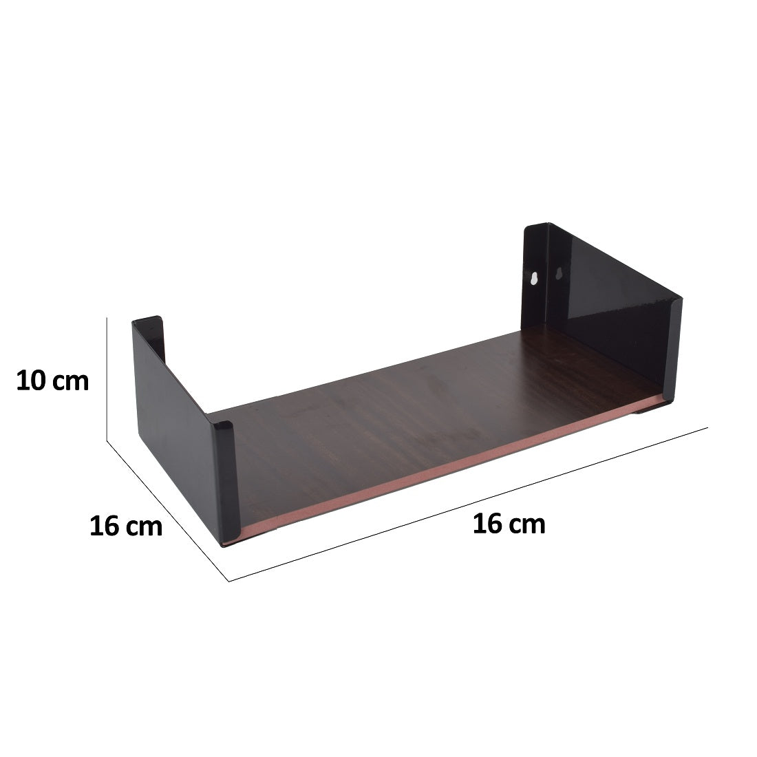 Metal and Wooden Board book shelf (10cm x 16cm x 16cm)