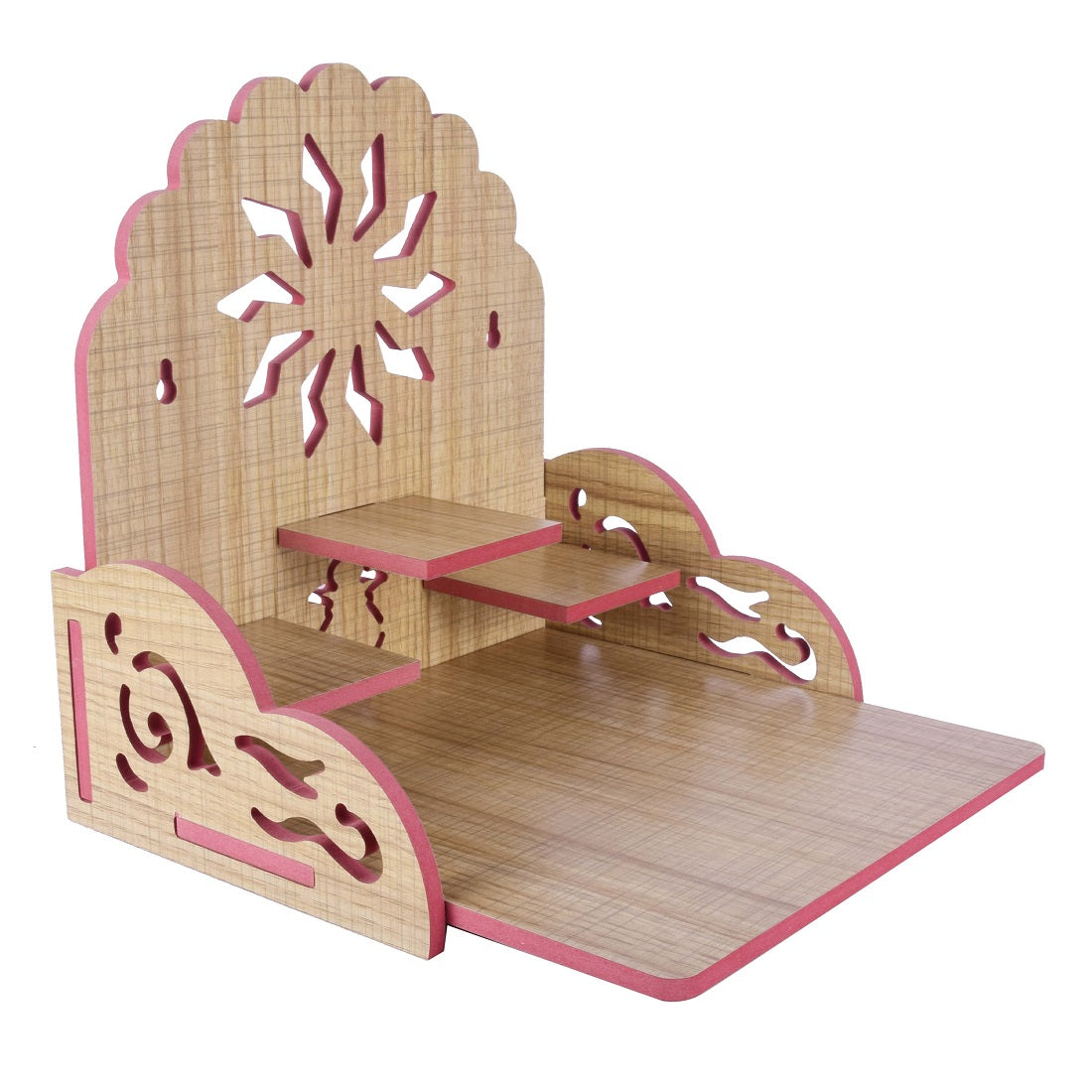 Handmade Beautiful Wooden Temple, Wall Hanging and Table Top Home Mandir Temple