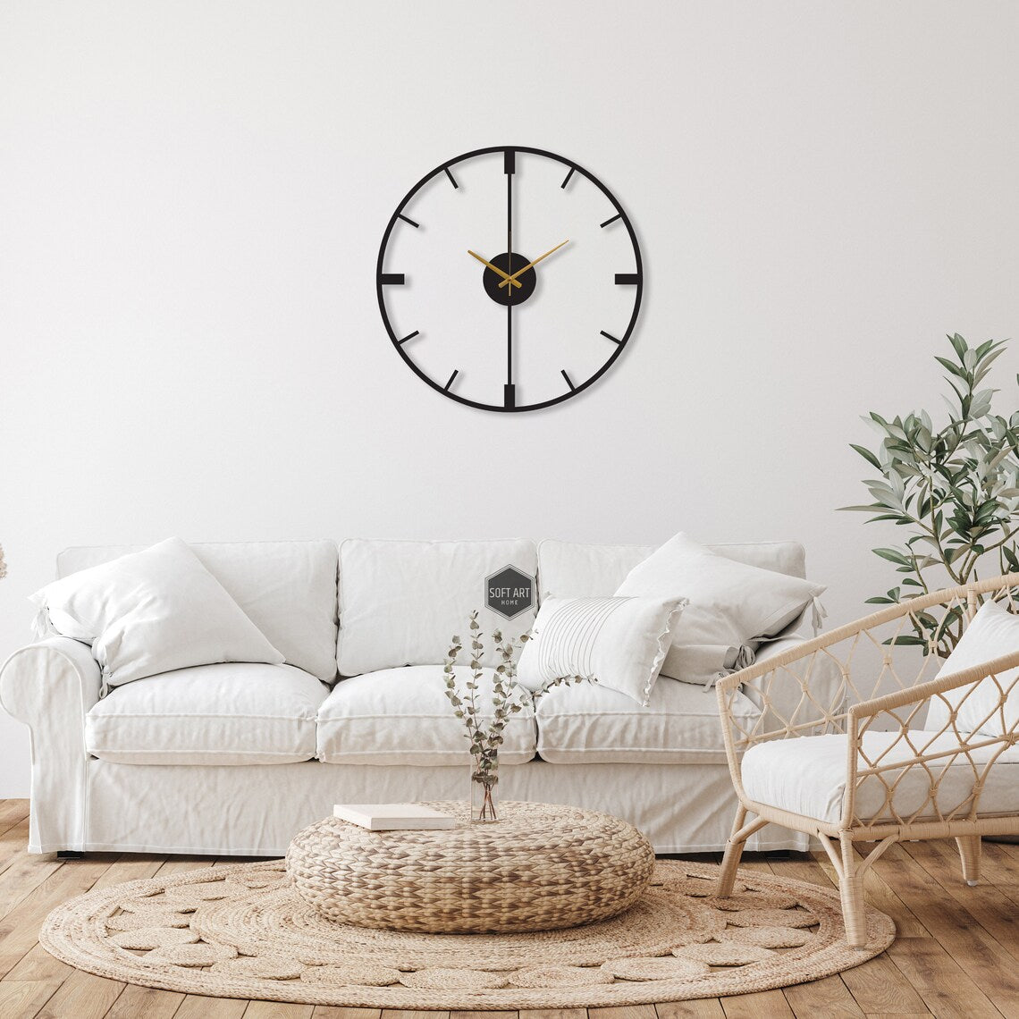 Handicraft Metal Wall Clock for Living Room