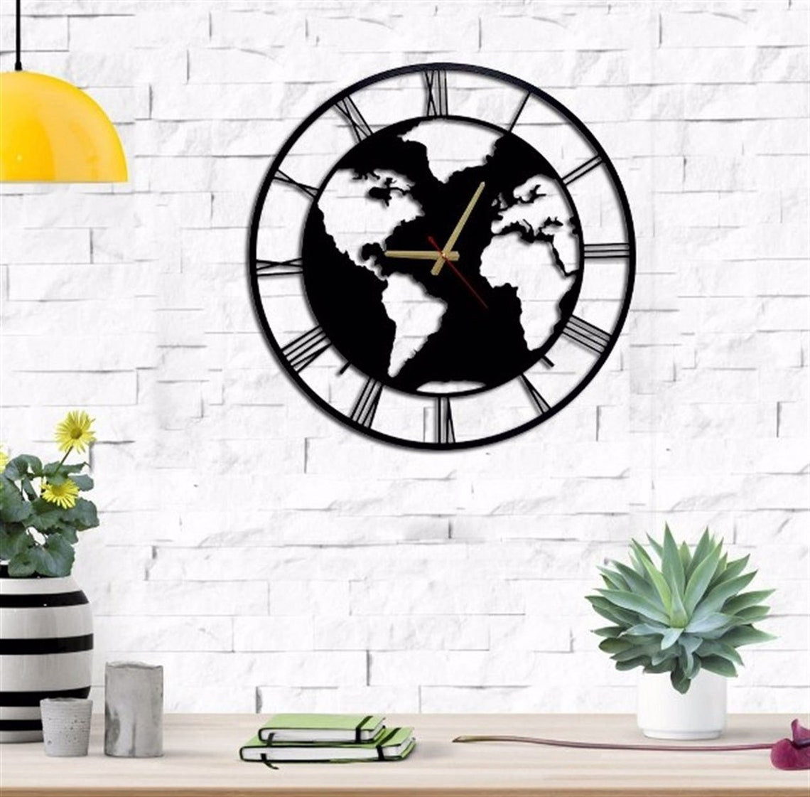 Handicraft Metal Wall Clock for Living Room