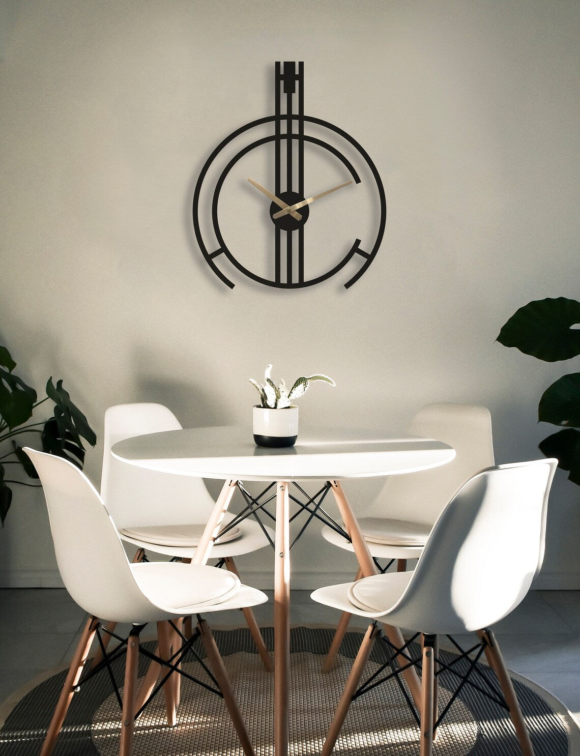 Handicraft Metal Wall Clock for Living Room