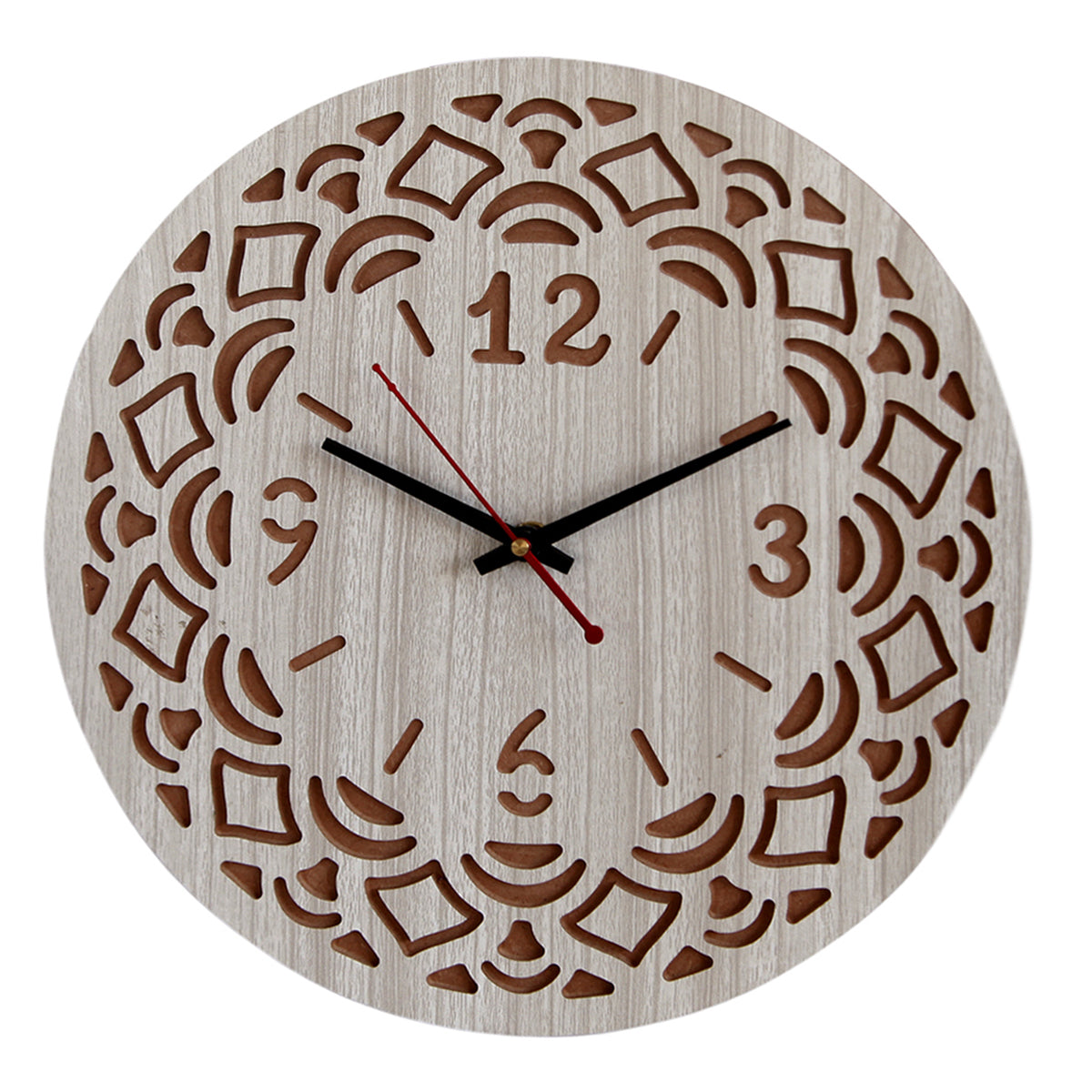 Wooden Wall Clock Silent Non-Ticking for Home and Office Living Room Hall Bedroom Stylish Wall Clock