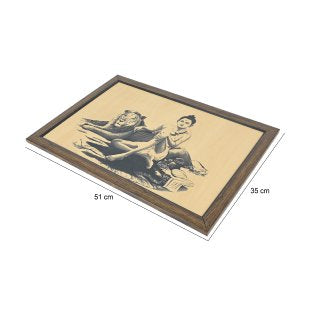 Wooden Ghanshyam Maharaj Engraving Photo Frame ( Customized & Corporate Gift Product )35cm x 51cm