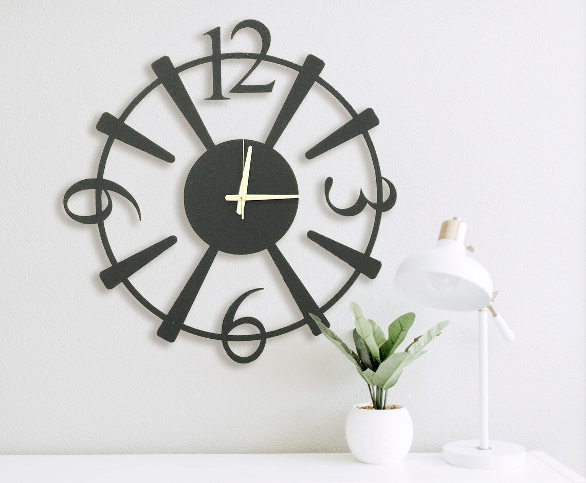 Handicraft Metal Wall Clock for Living Room