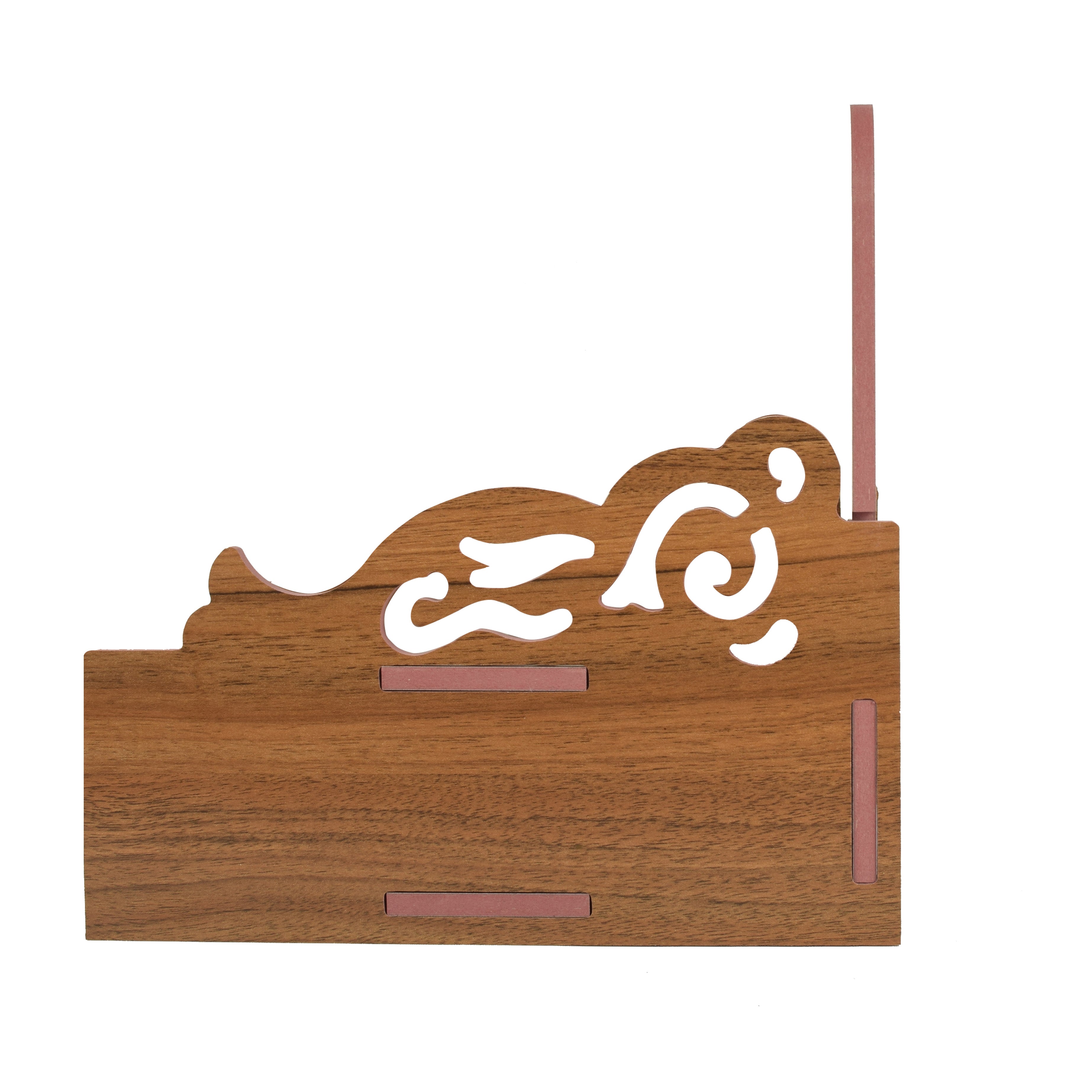 Decor Beautiful Wooden Temple with Acrylic Om Design