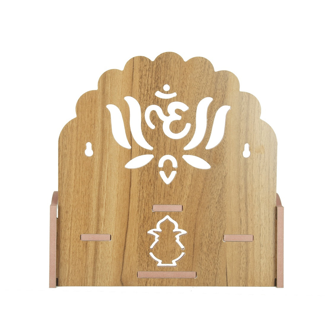 Wooden Small Temple For Pooja Room (28cm x 28cm x 26cm)