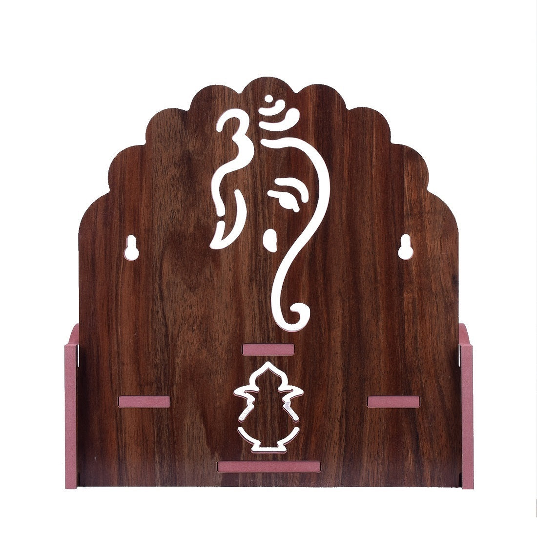 Wooden Small Temple For Pooja Room (28cm x 28cm x 26cm)