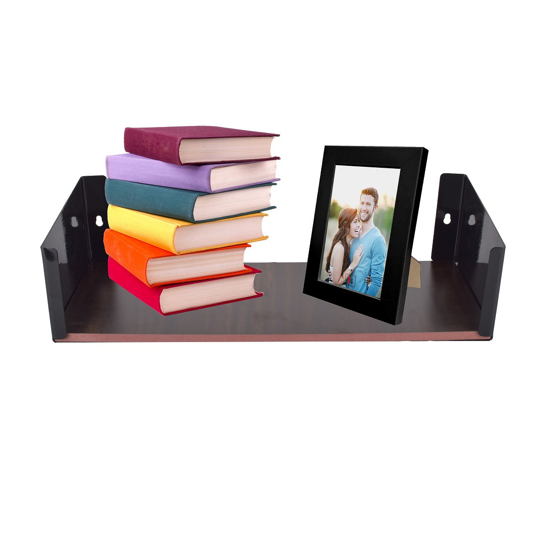 Metal and Wooden Board book shelf (10cm x 16cm x 16cm)