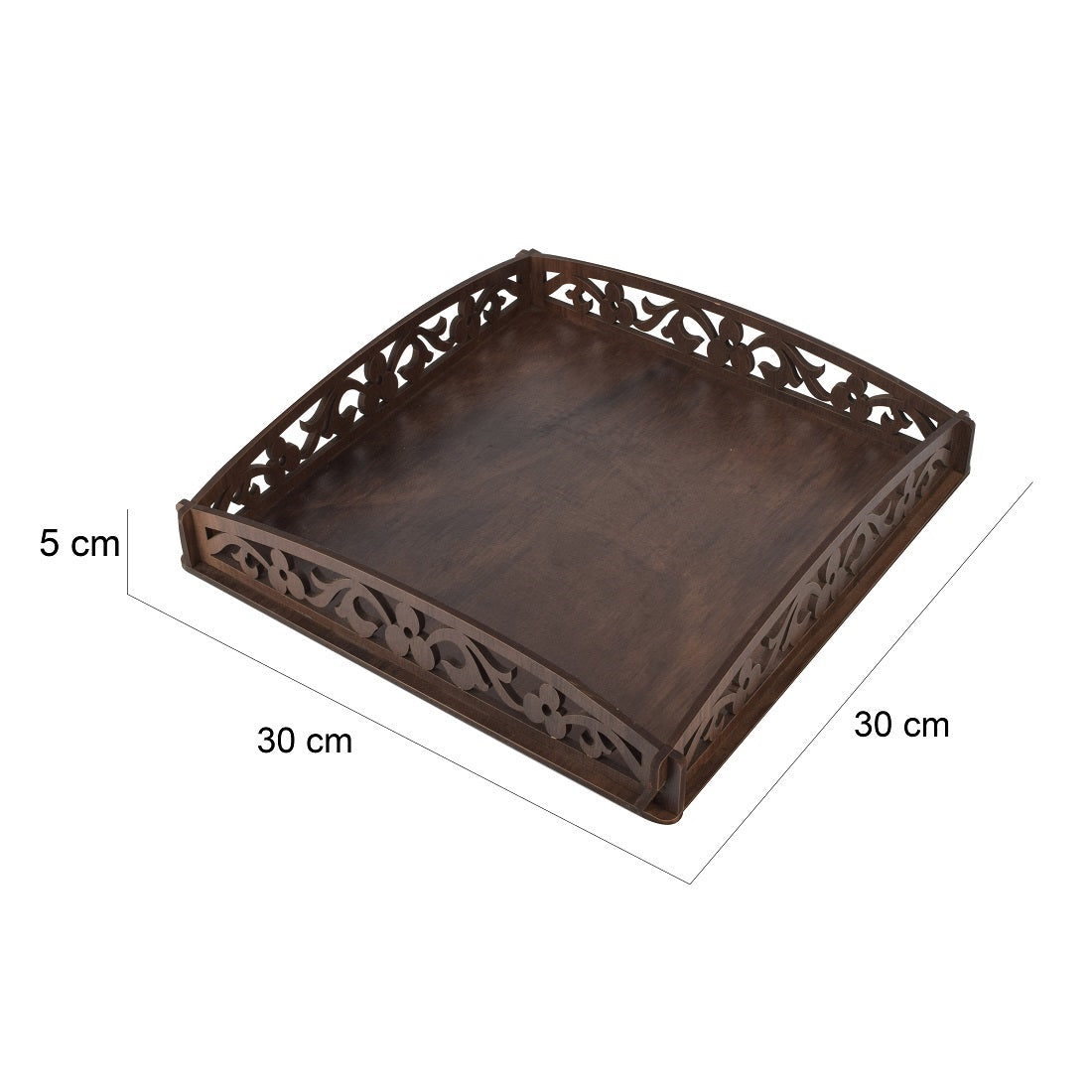 Wooden Serving Tray Rosewood,Wooden Tray and Platters,Rustic Nesting Trays