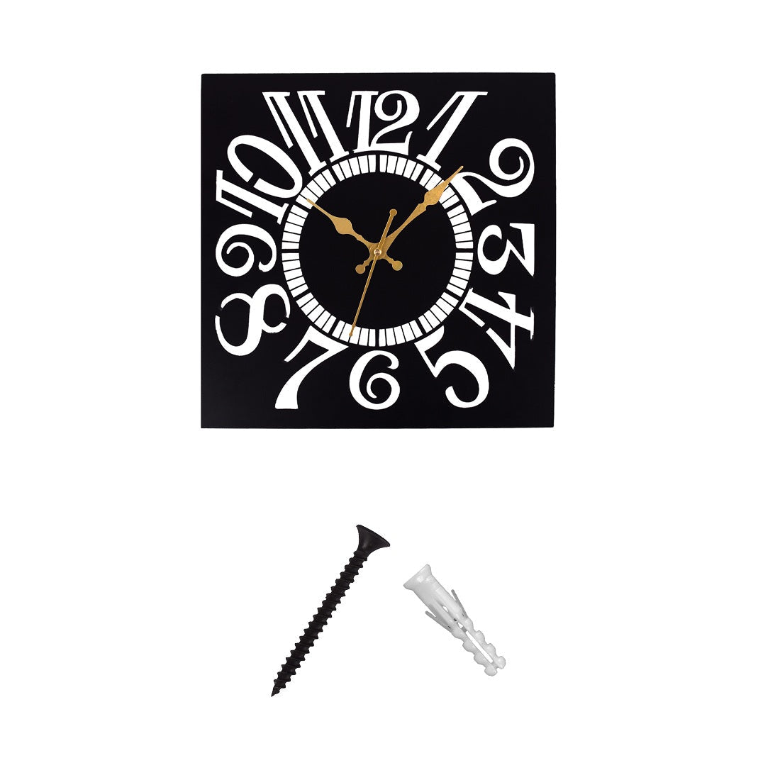 Craftter Metal Figures Themed Modern Time Piece Large Hanging Decorative Wall Clock with Sculpture Art