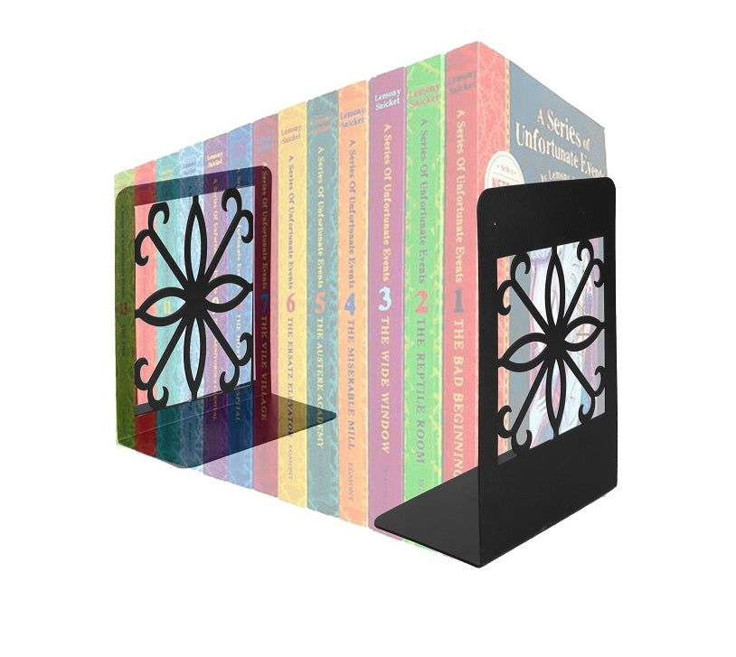 Black Metal Bookstaends Study Book Holder Creative Book Stand for Desktop for Home Decor