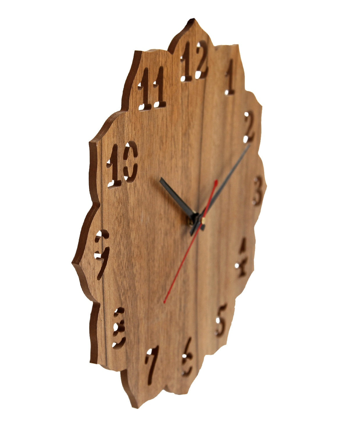 Wooden Wood Carving Wall Clock for Home, Hall, Bedroom, Living Room & Office