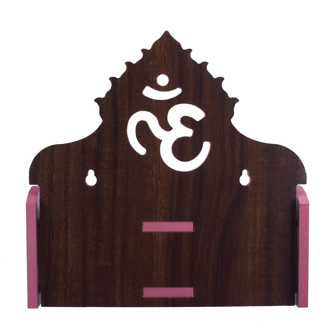 Wooden Small Temple Mandir Pooja Ghar for Home and Office Wall Hanging Beautiful Om home Temple