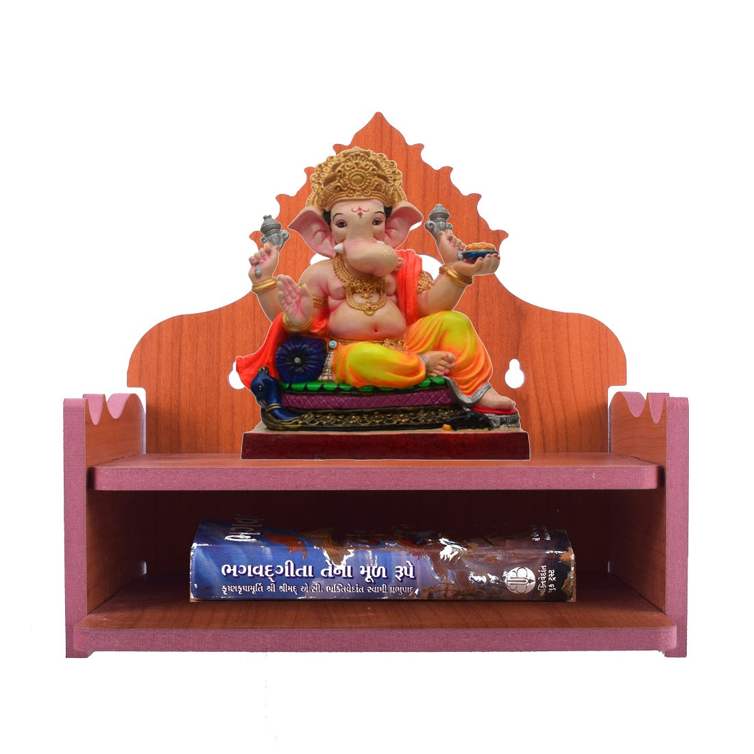 Wooden Small Temple Mandir Pooja Ghar for Home and Office Wall Hanging Beautiful Om home Temple