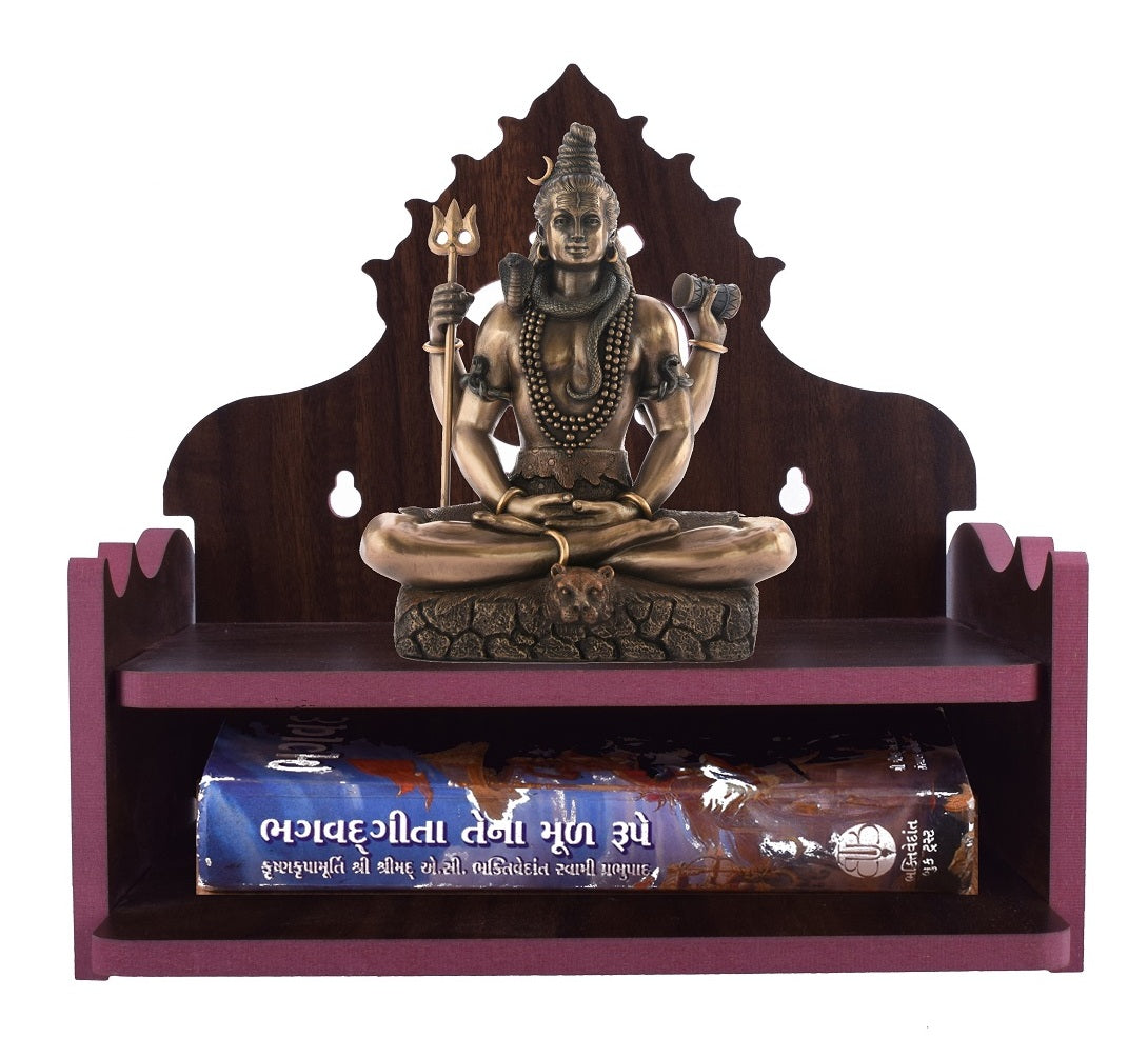 Wooden Small Temple Mandir Pooja Ghar for Home and Office Wall Hanging Beautiful Om home Temple