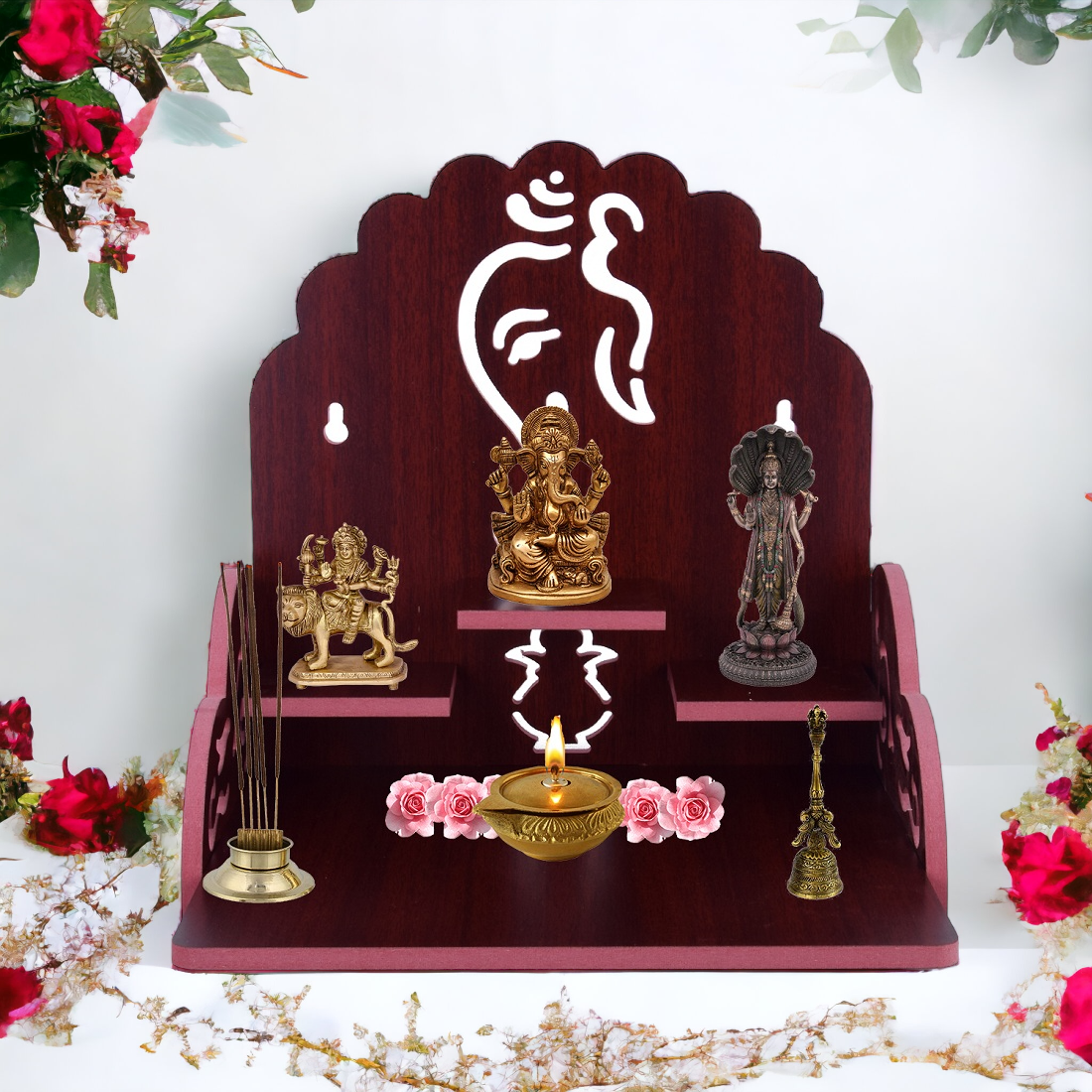 Wooden Ganesha Design Small Temple