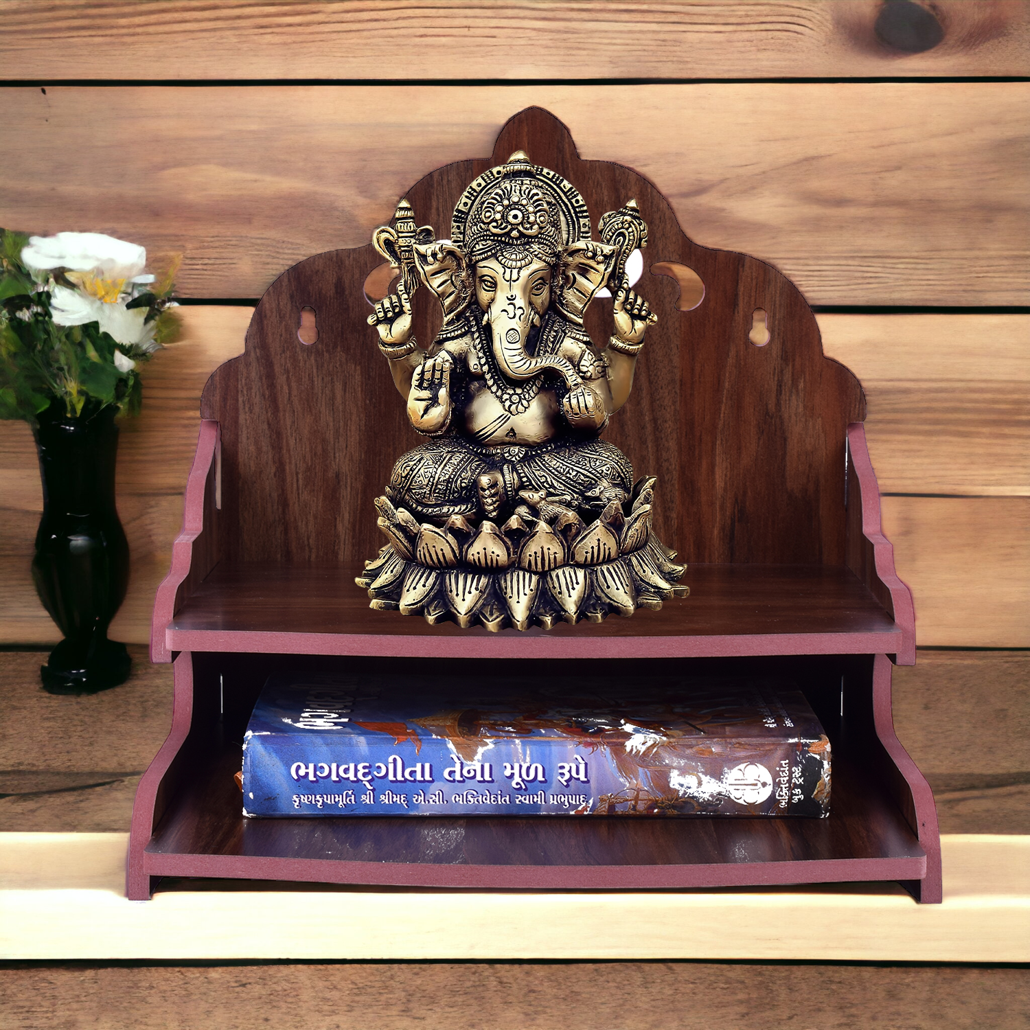 Handmade Beautiful Wooden Temple Wall Hanging and Table Top Home Temple