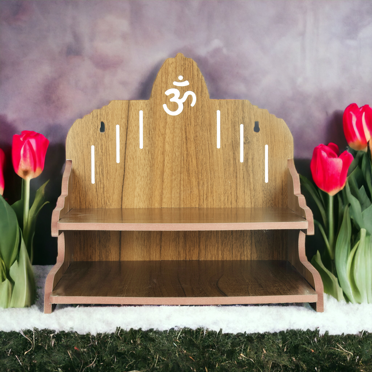 Beautiful MDF Wooden Temple, Home Wall Mounted