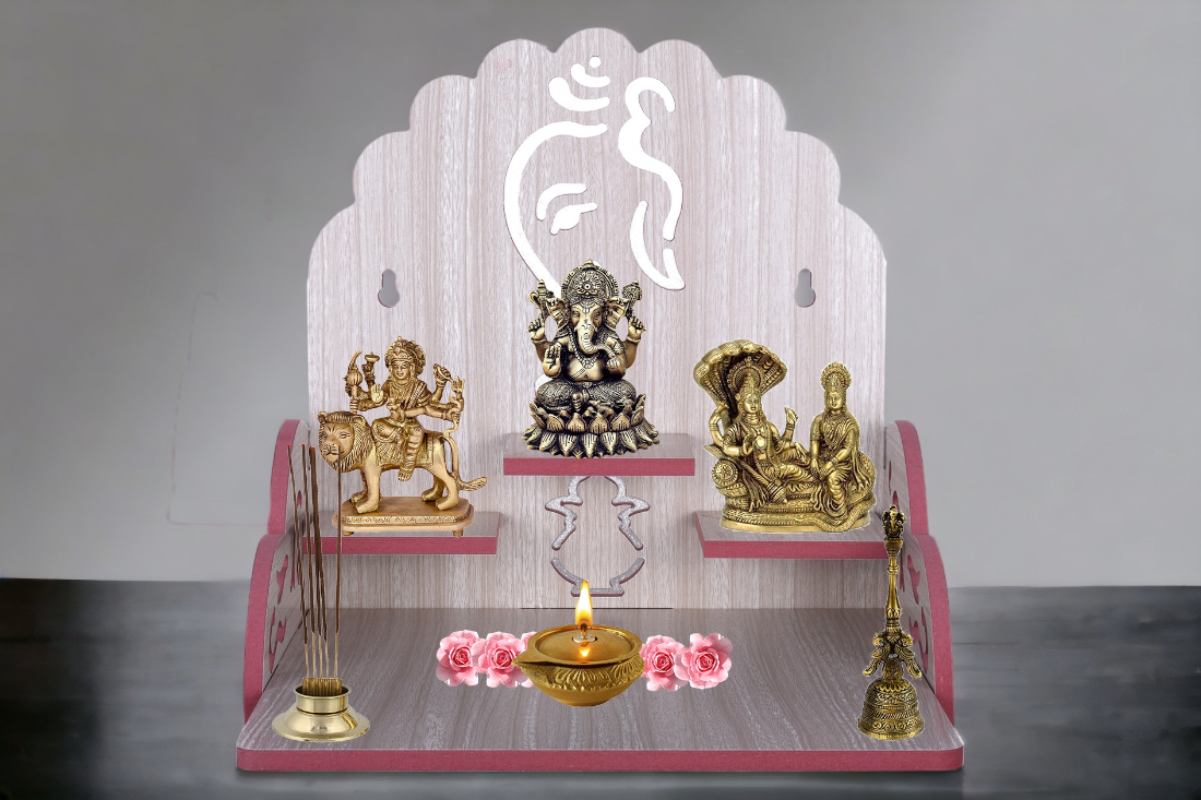 Wooden temple for Home Wall Mounted