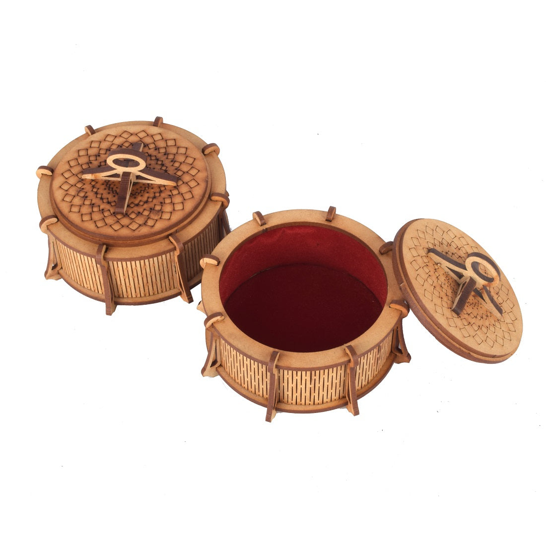 Decorative Box Wooden Jars Mukhwas Container Multipurpose Mukhwas Tray Set Refreshment Serveware Supari Saunf and Masala Box Container Set of 2