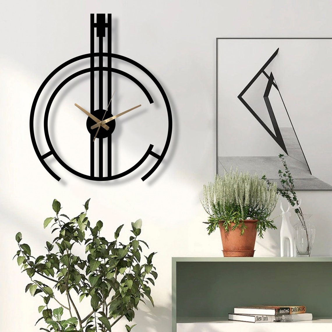 Handicraft Metal Wall Clock for Living Room