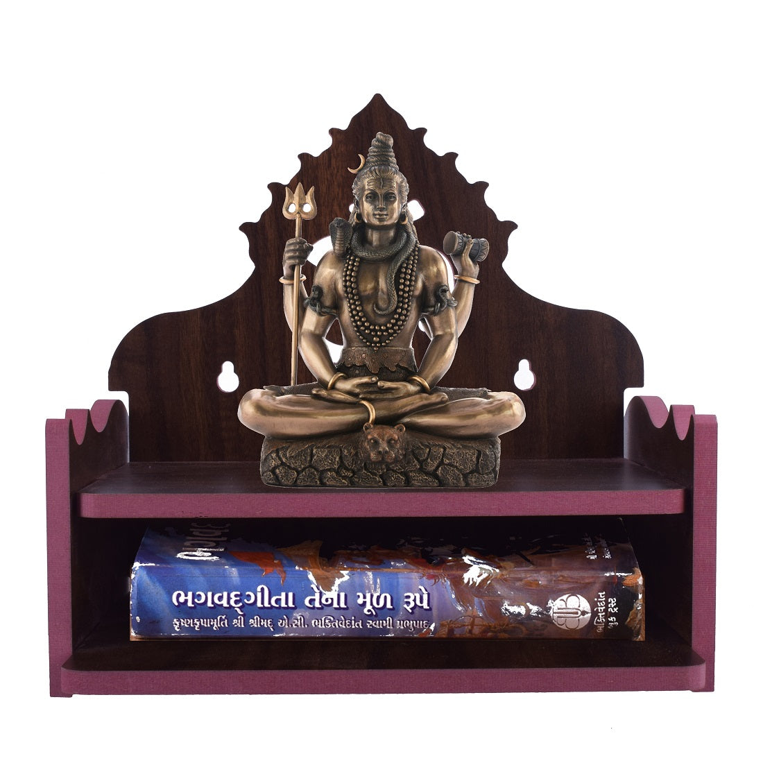 Wooden Small Temple Mandir Pooja Ghar for Home and Office Wall Hanging Beautiful Om home Temple