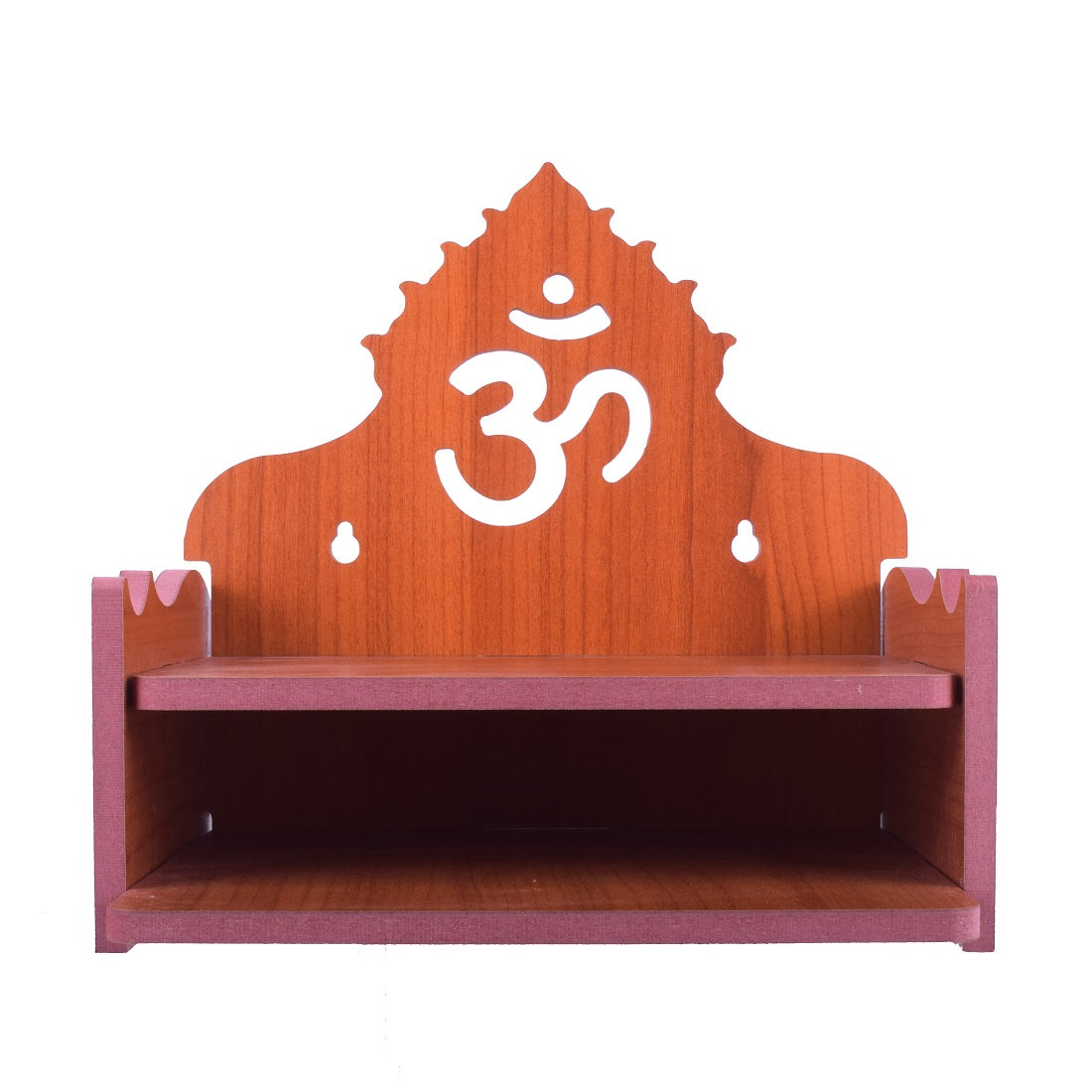 Wooden Small Temple Mandir Pooja Ghar for Home and Office Wall Hanging Beautiful Om home Temple