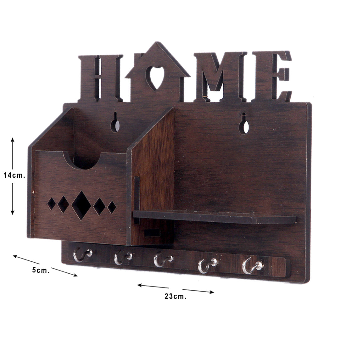 Wooden Home Design Key Holder (14cm x 23cm x 5cm)