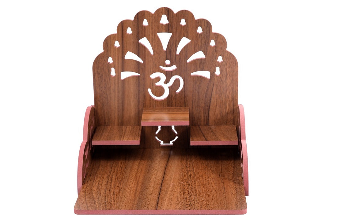 wooden Handmade Beautiful Wooden Temple Wall Hanging and Table Top Home Temple