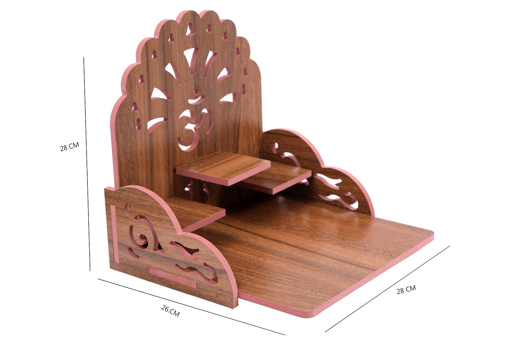 wooden Handmade Beautiful Wooden Temple Wall Hanging and Table Top Home Temple