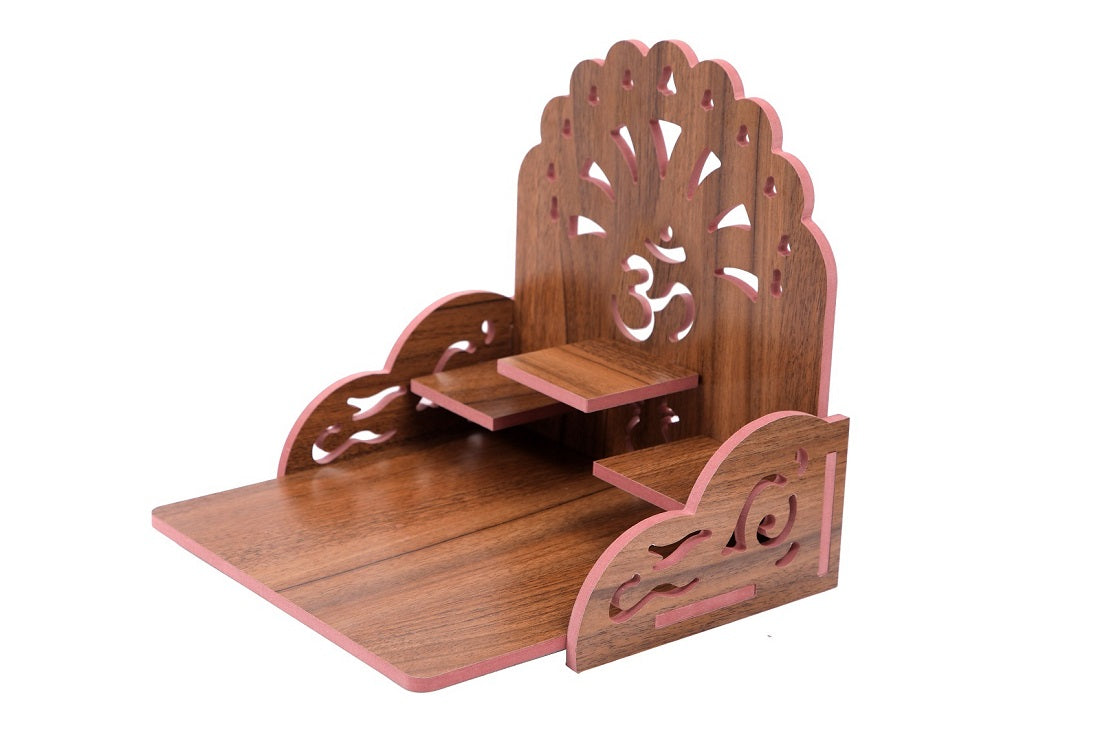 wooden Handmade Beautiful Wooden Temple Wall Hanging and Table Top Home Temple