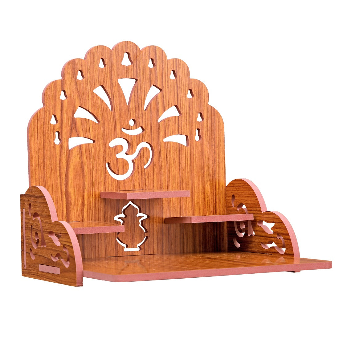 wooden Handmade Beautiful Wooden Temple Wall Hanging and Table Top Home Temple