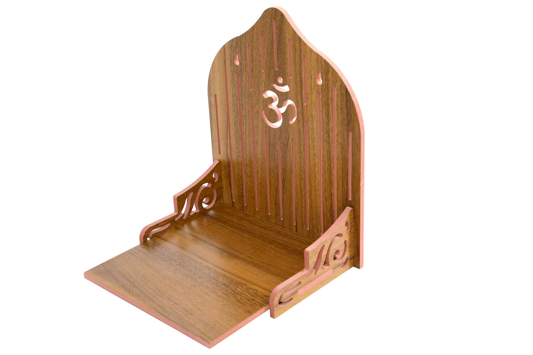 Wooden Attractive Design Om Temple ( 13 x 10 x 10 In )