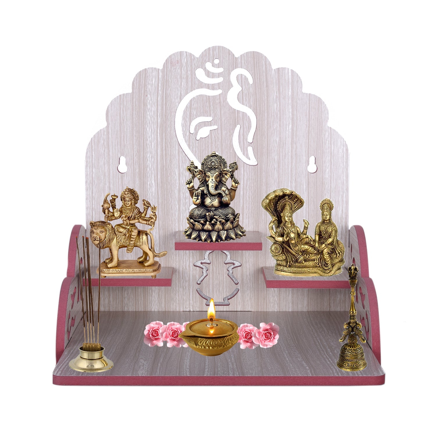 Wooden temple for Home Wall Mounted