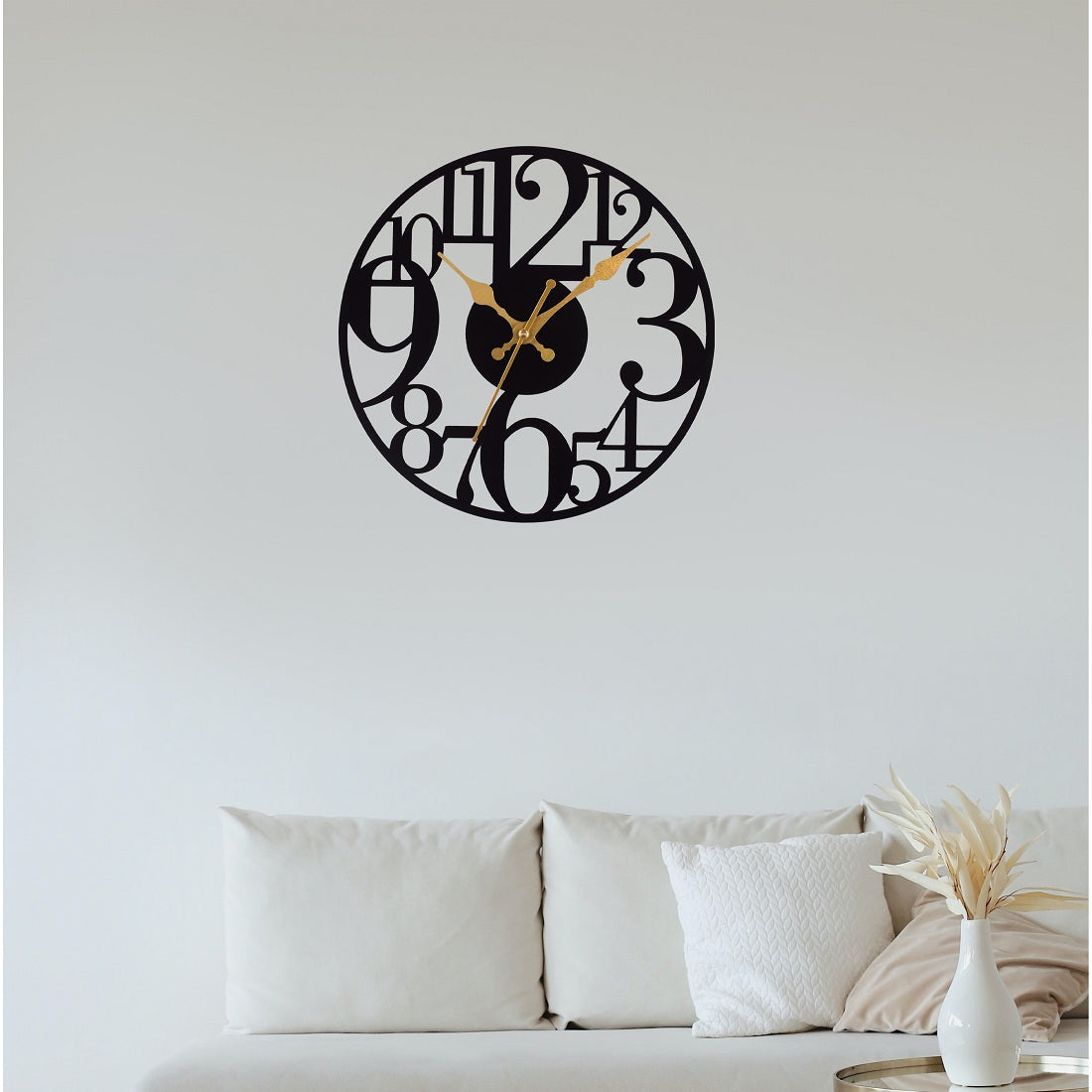 Metal Wall Clock for Living Room, Bedroom, Office, Kitchen, Home and Hall