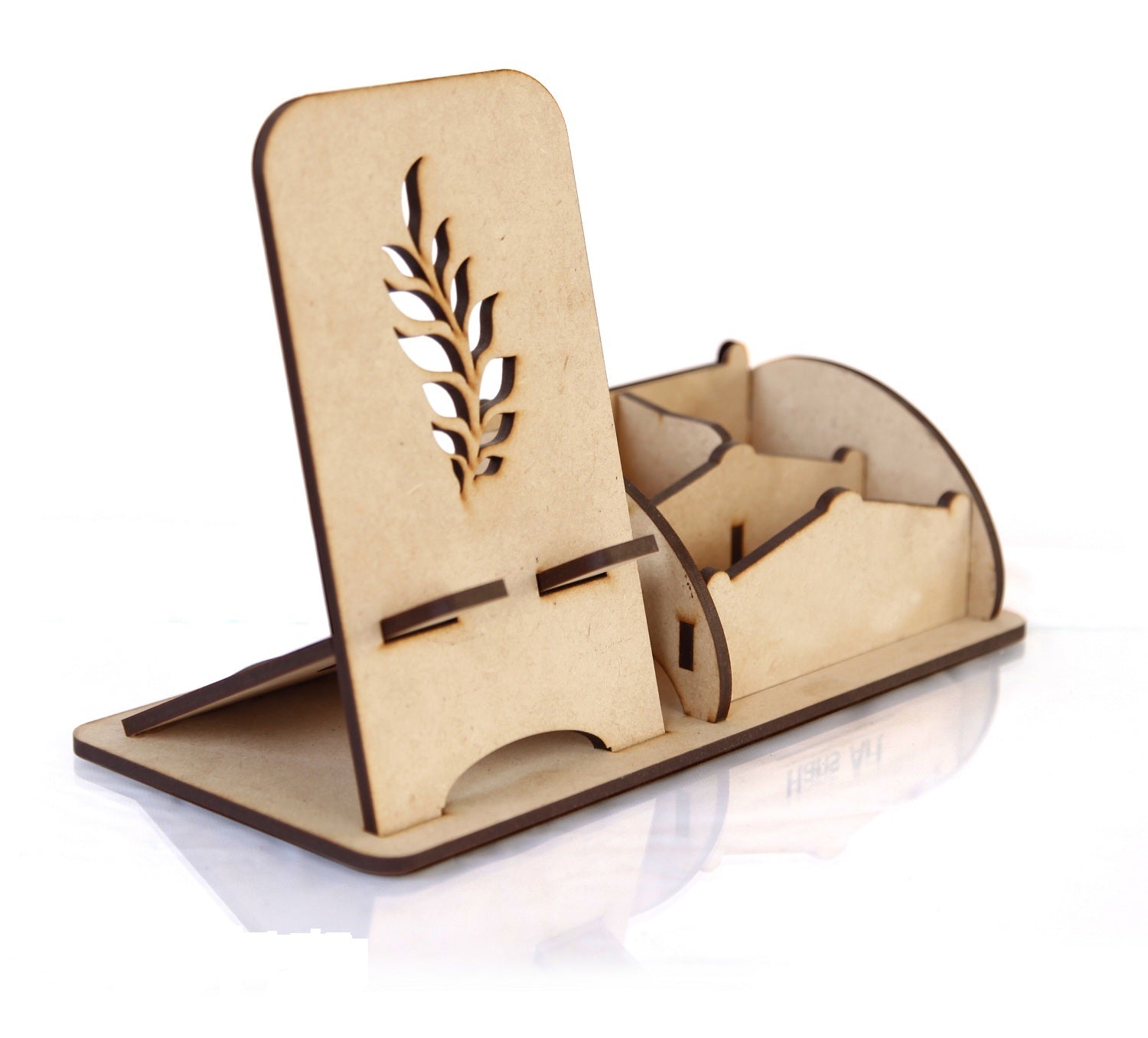 Wooden Penstand Mobile holder With Card holder