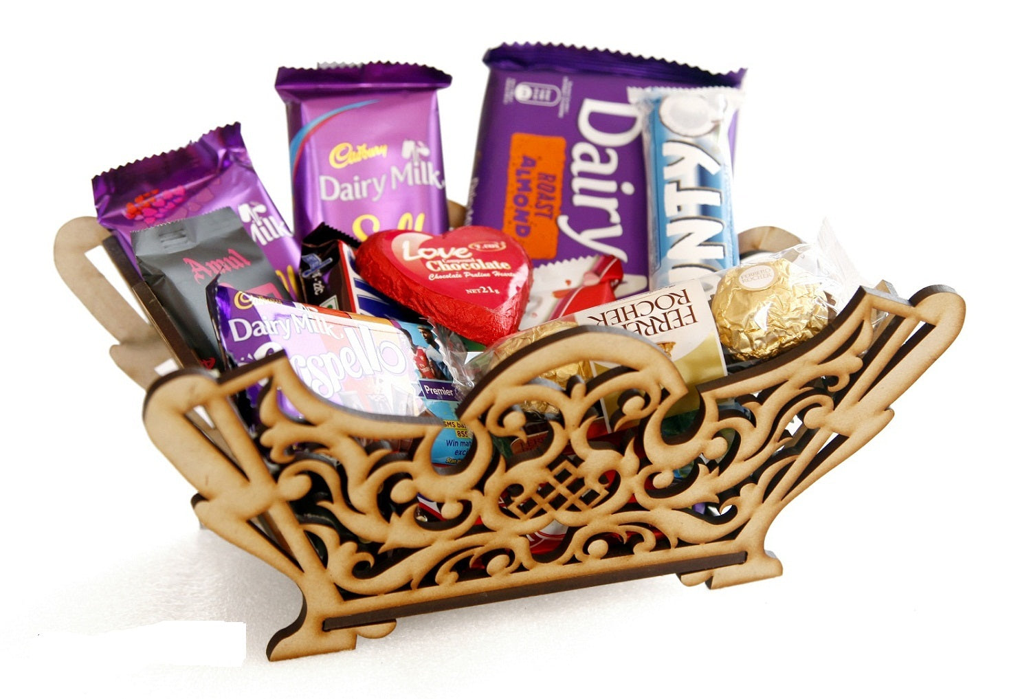 Wooden Chocolate Basket, Fruit and Vegetable Basket for Kitchen, Dining Table, Basket For Gift